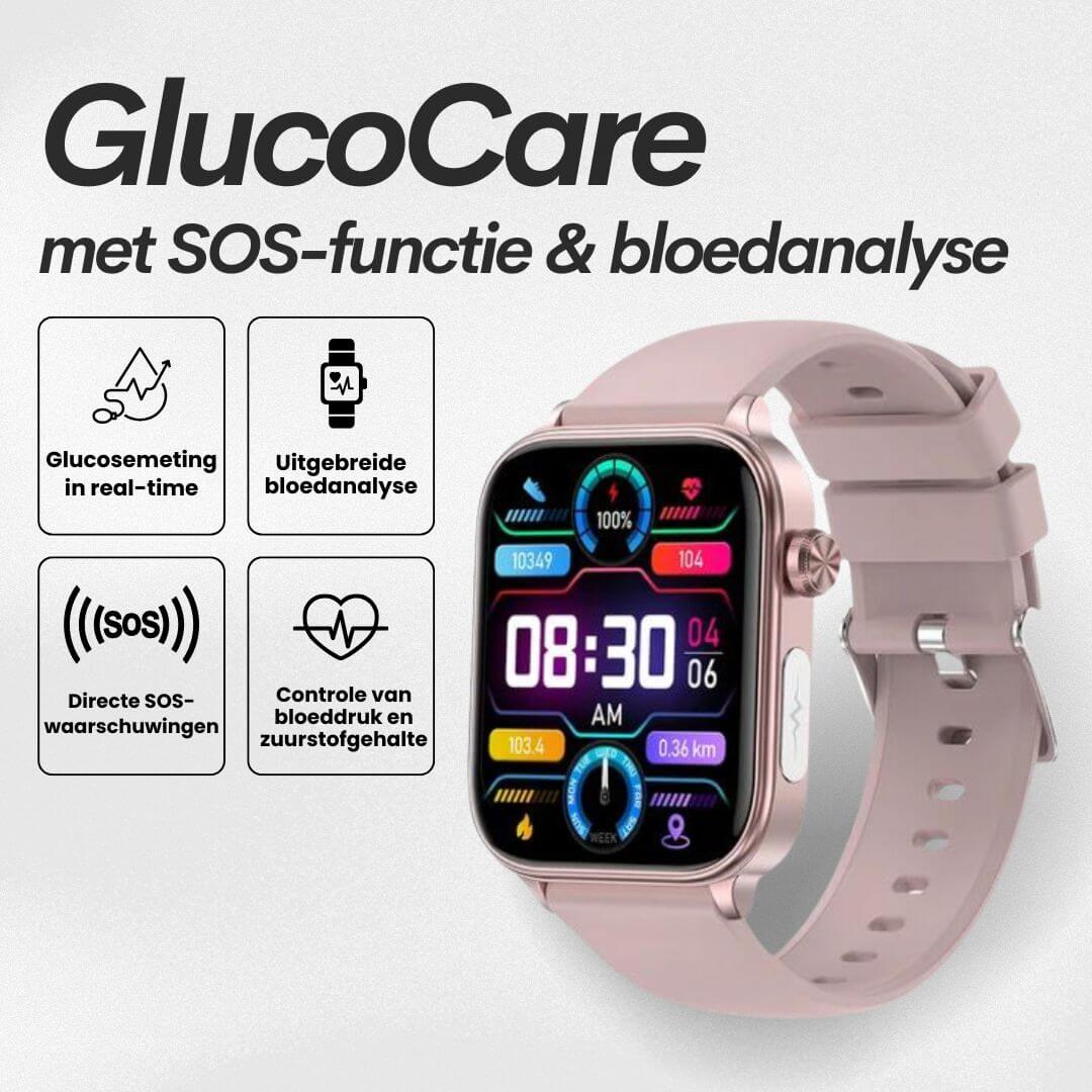 GlucoCare SOS - met SOS-functie incl. valdetectie & gecertificeerde bloedsuikermeting (2025) - Origineel