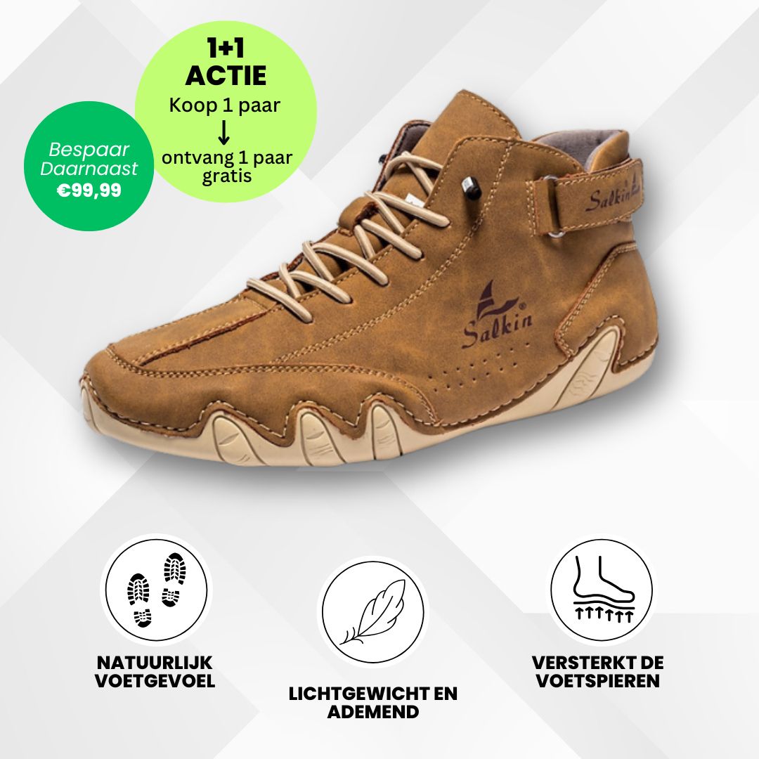 Alpaka - orthopedische, waterdichte en antislip lederen barefoot schoenen - Speciale Actie 1+1 Gratis