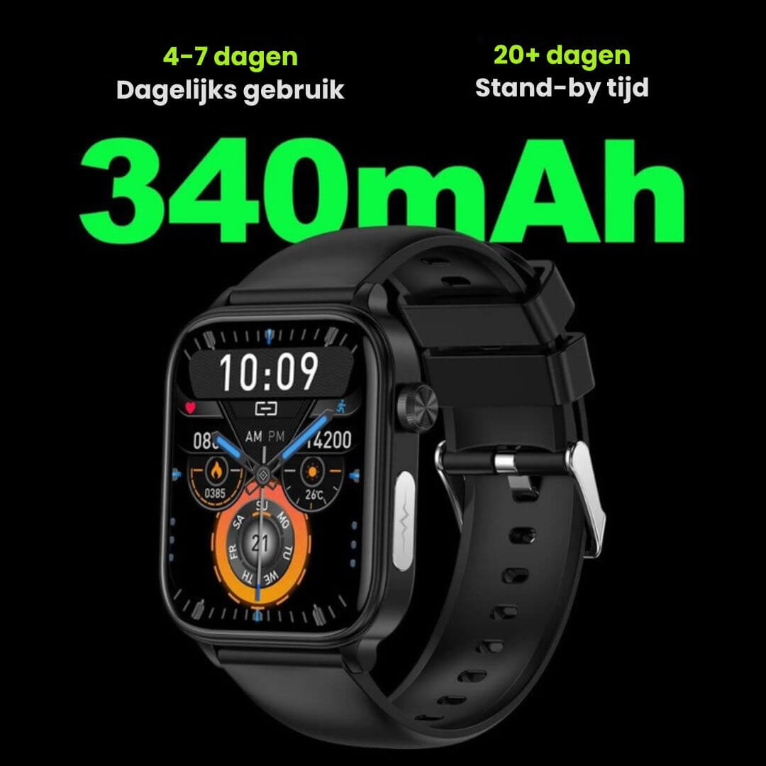 GlucoCare SOS - met SOS-functie incl. valdetectie & gecertificeerde bloedsuikermeting (2025) - Origineel