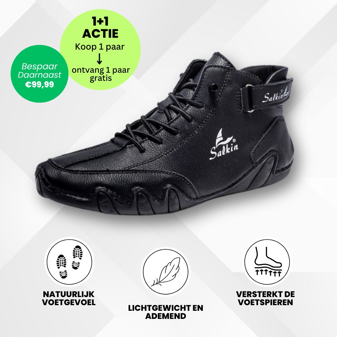 Alpaka - orthopedische, waterdichte en antislip lederen barefoot schoenen - Speciale Actie 1+1 Gratis