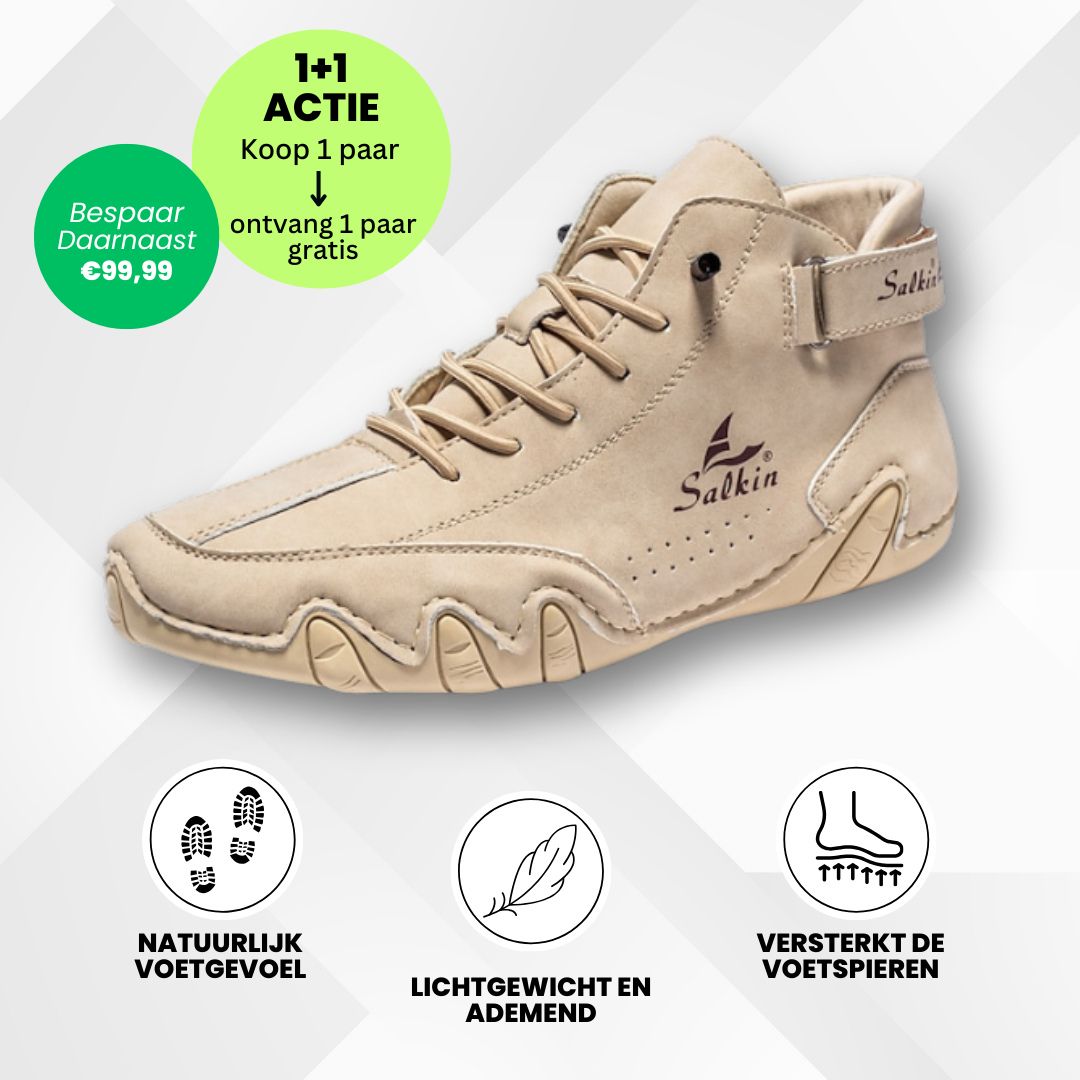 Alpaka - orthopedische, waterdichte en antislip lederen barefoot schoenen - Speciale Actie 1+1 Gratis