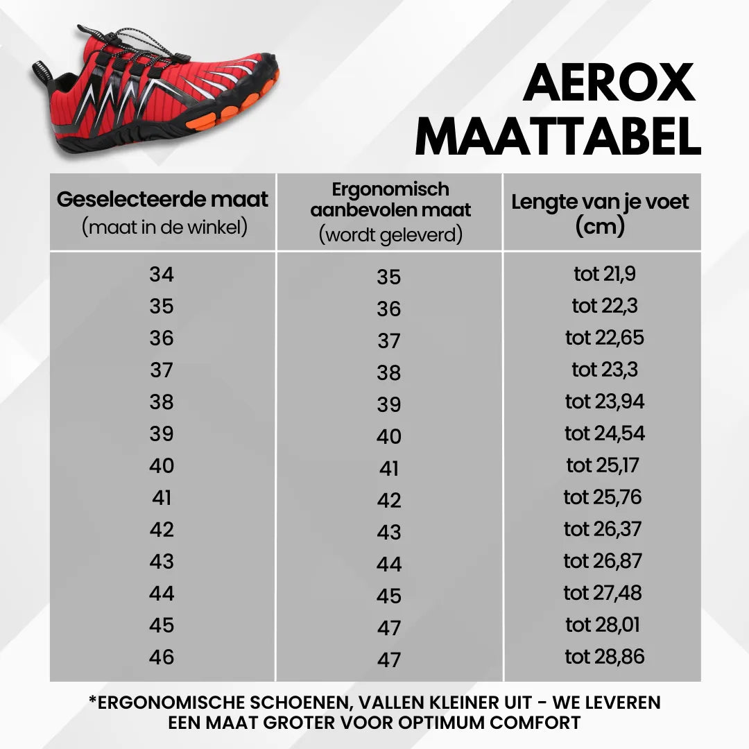 AeroX Pro - ergonomische, waterdichte & pijnverlichtende barefoot schoenen – Speciale Actie 1+1 Gratis