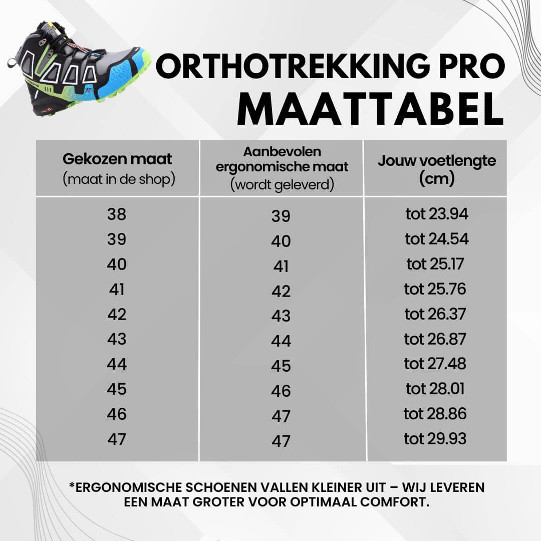 OrthoTrekking Pro - ergonomische, waterdichte & pijnverlichtende trekking- en wandelschoenen