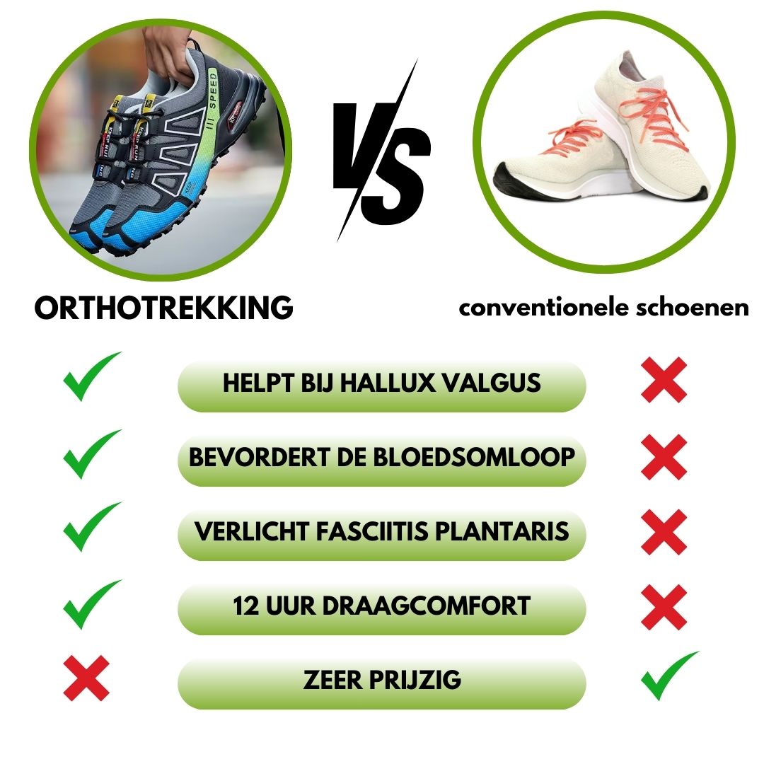 OrthoTrekking - Ergonomische pijnverlichtende trekking- en wandelschoenen
