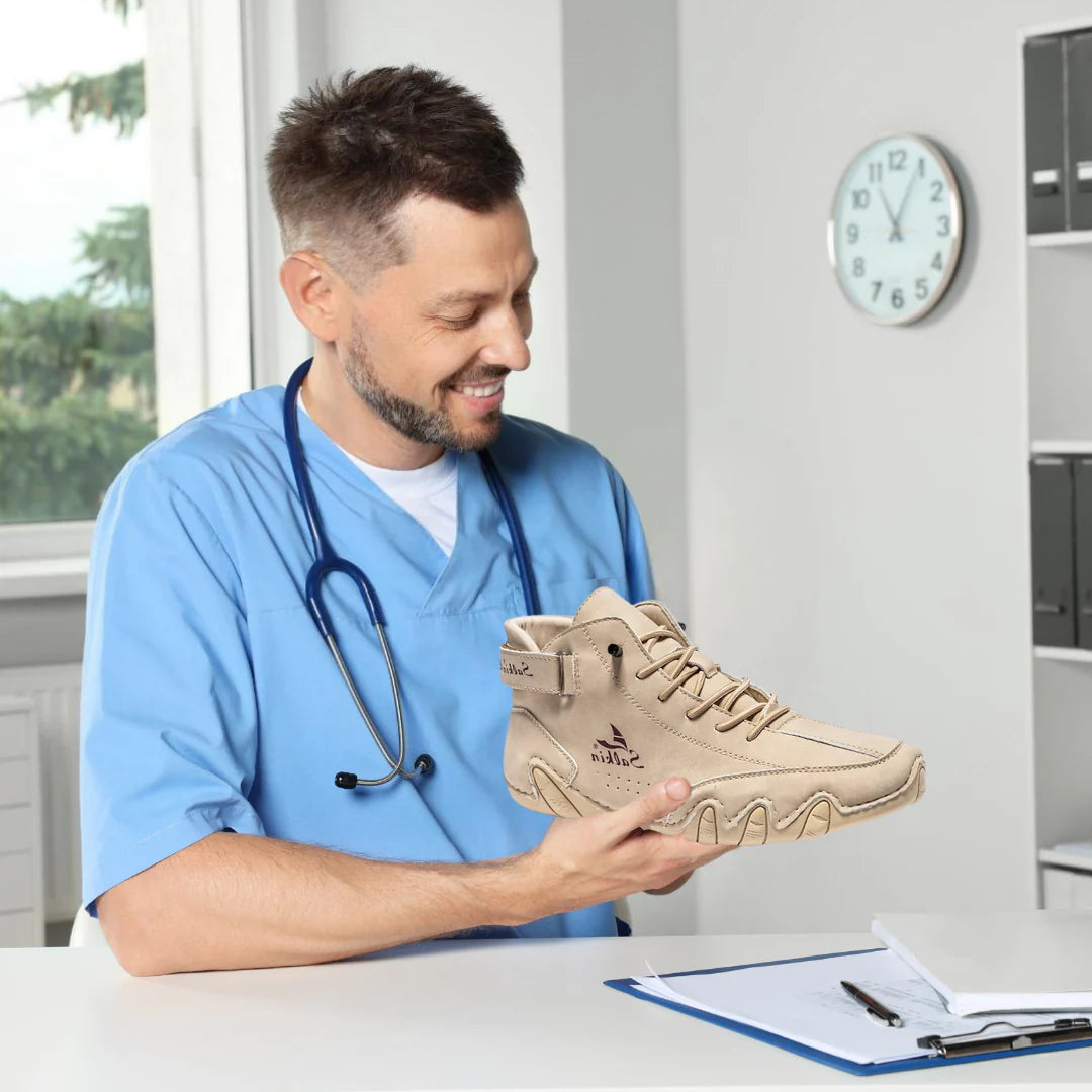 Alpaka - orthopedische, waterdichte en antislip lederen barefoot schoenen - Speciale Actie 1+1 Gratis