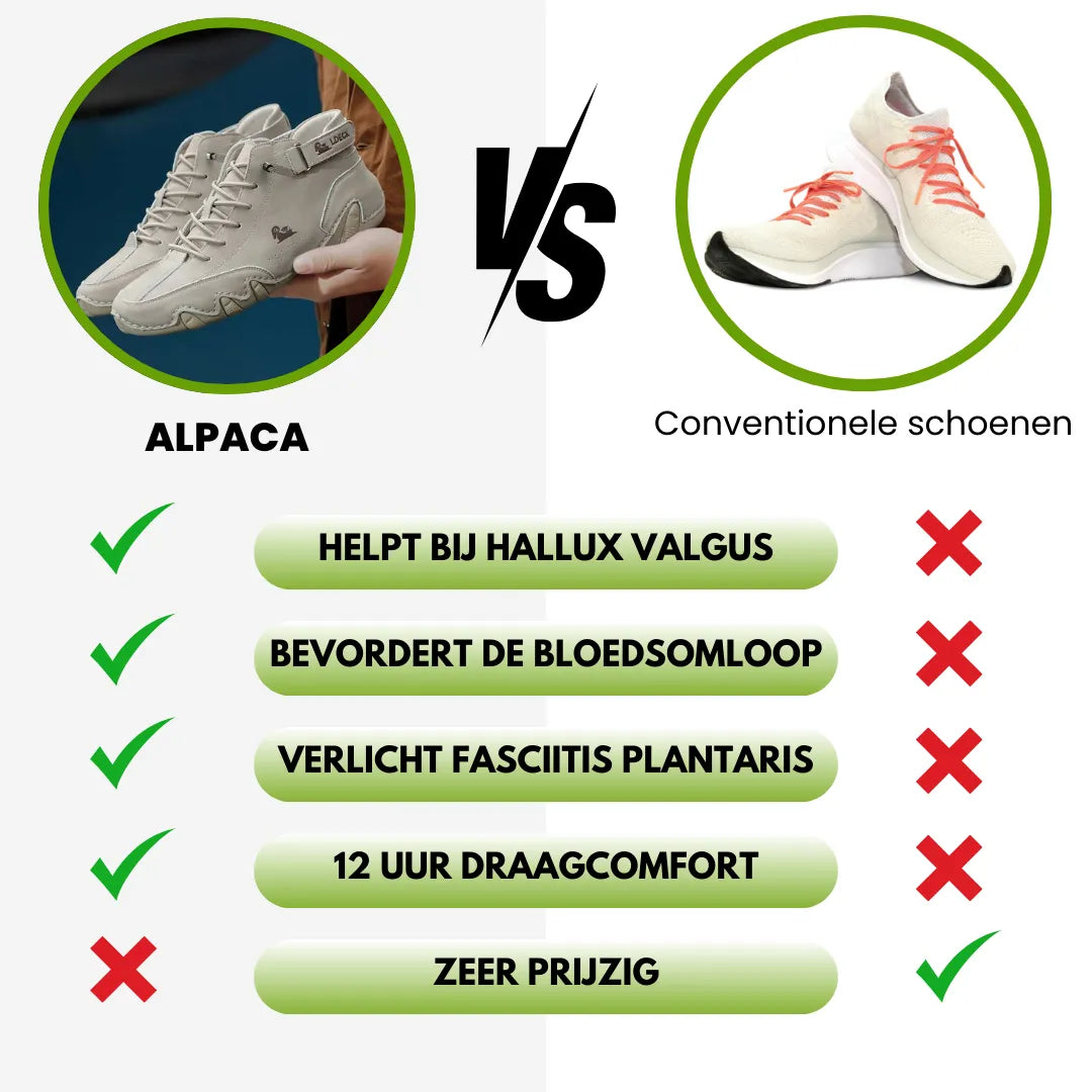 Alpaca - ergonomische, waterdichte & pijnverlichtende barefoot schoenen – Speciale Actie 1+1 Gratis