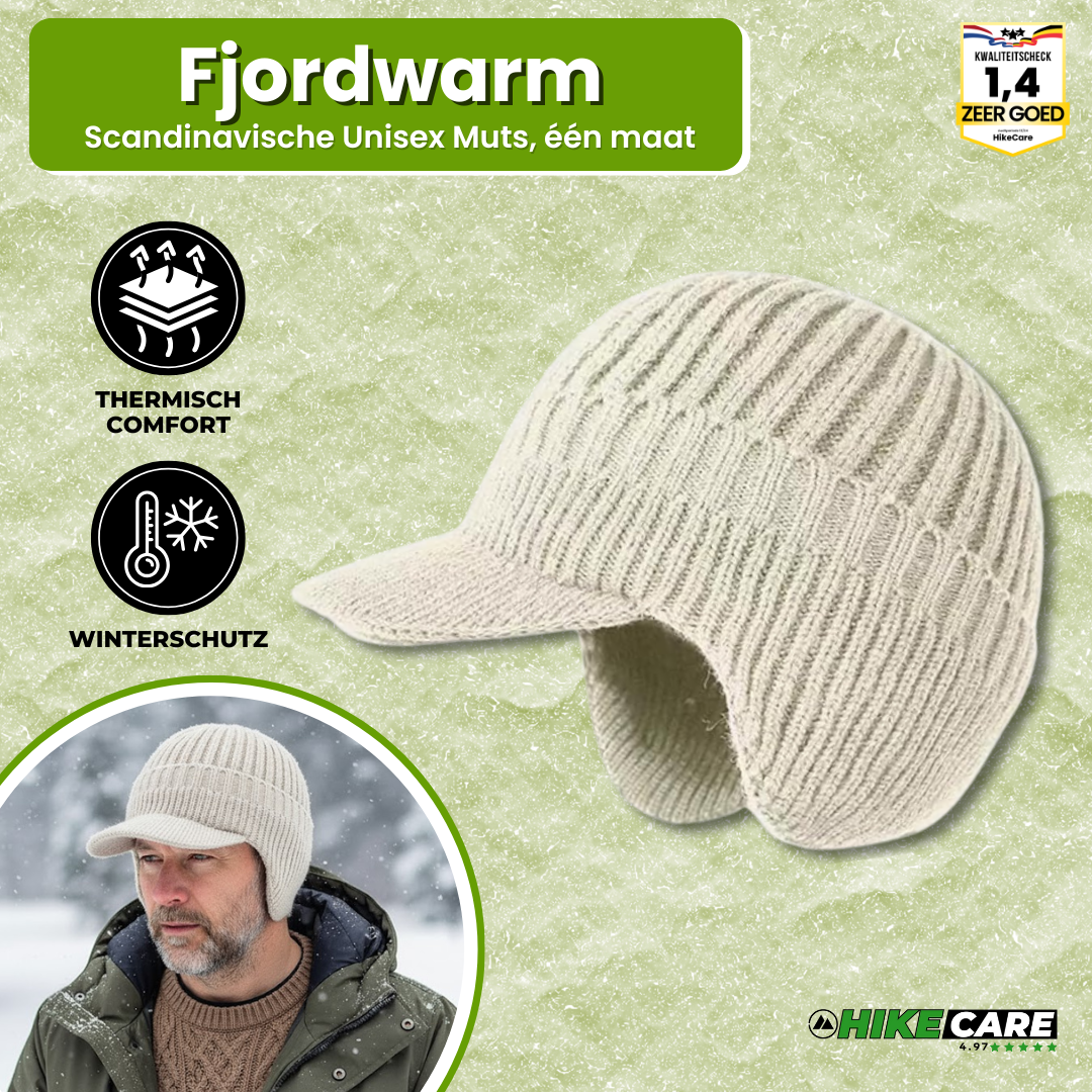 Fjordwarm – Scandinavische wintermuts met oorbescherming (unisex, one size fits all)