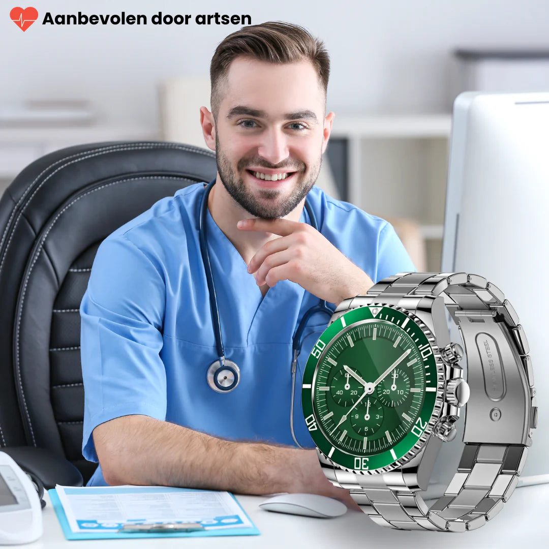 Nexos Pro Smartwatch - Onverwoestbare militaire gezondheidsklok (2025)