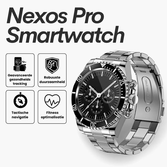 Nexos Pro Smartwatch - Onverwoestbare militaire gezondheidsklok (2025)