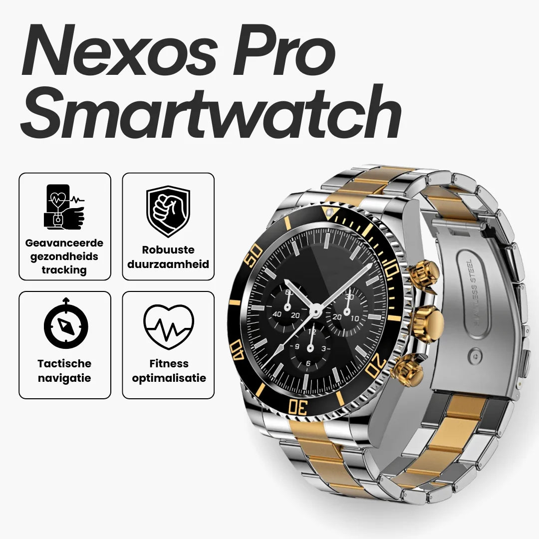 Nexos Pro Smartwatch - Onverwoestbare militaire gezondheidsklok (2025)