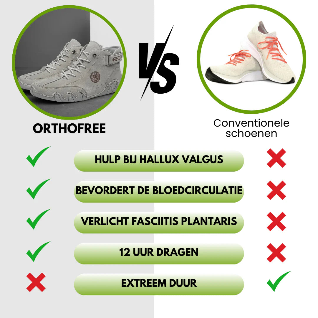 OrthoFree - Ergonomische, pijnverlichtende en waterdichte leren barefoot schoenen