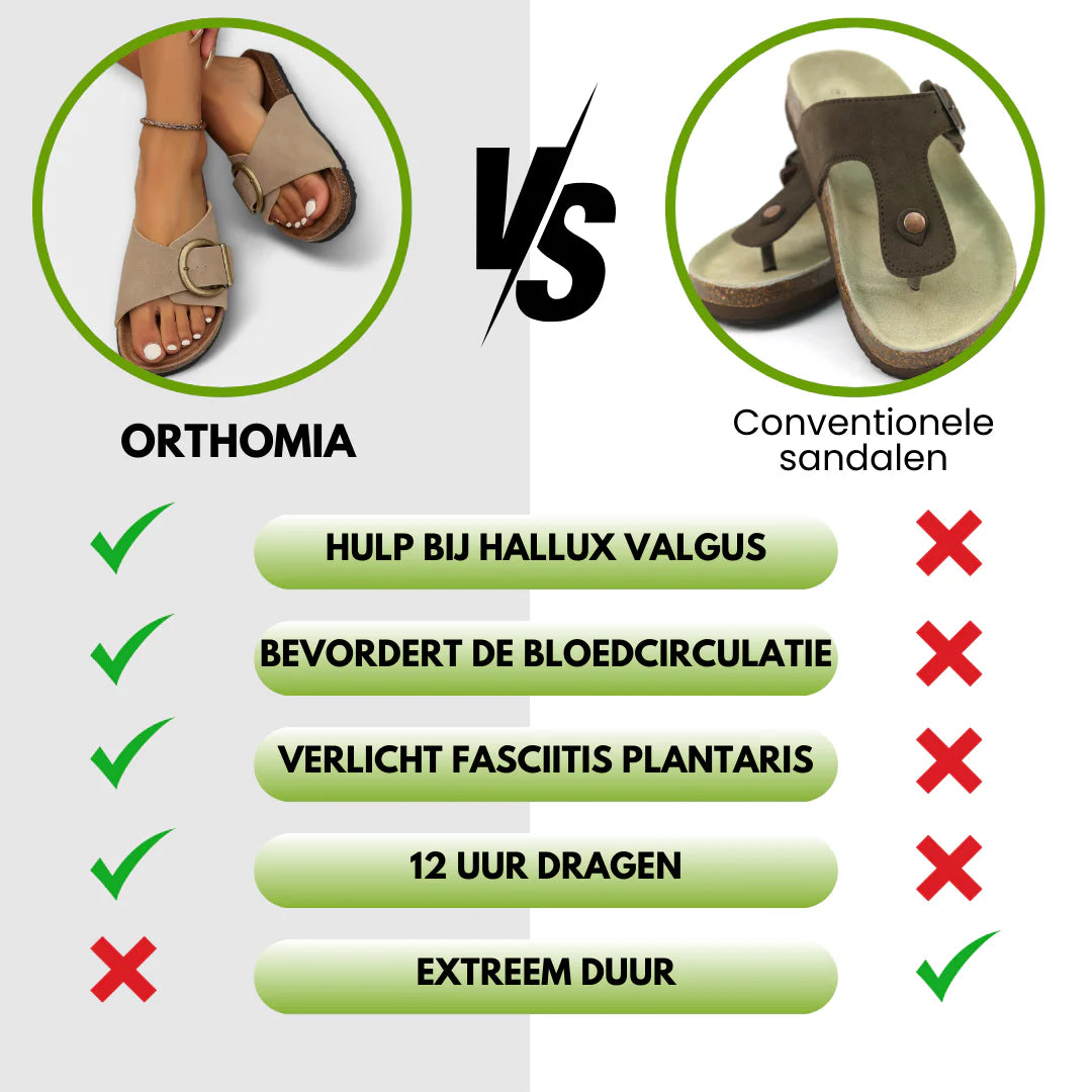 OrthoMia - Pijnsverlichtende kurk sandalen met bandjesontwerp voor dames