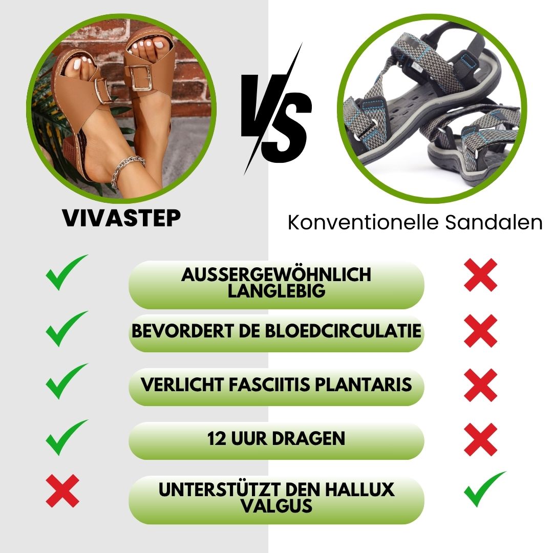 Vivastep - ergonomische en antislip sandalen met hoge hak voor pijnverlichting